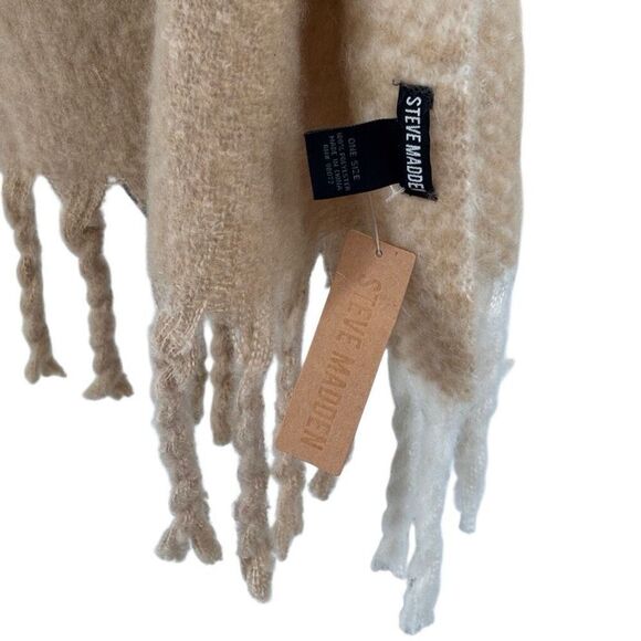 Steve‎ Madden Tassel Scarf Cream/Tan One Size NWT - Picture 10 of 10